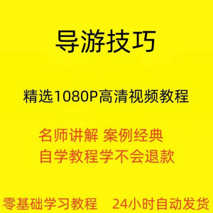 导游技巧视频教程新手自学零基础入门精通教学课程全集-淘宝虚拟仓