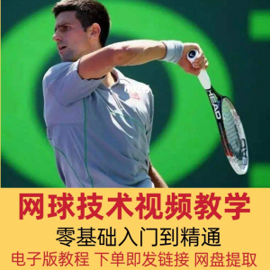 网球技术教程视频基本动作分解教学零基础入门自学到精通电子版课-淘宝虚拟仓