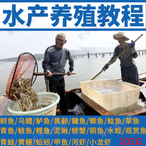 水产养殖影片教程黄颡泥鳅螃蟹乌鳢鲈鱼鲟鱼水蛭养鱼技术培训课程-淘宝虚拟仓